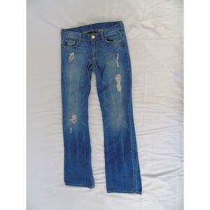 Armani Exchange A/X Women's Distressed Jeans Size 6 Regular Blue Denim Made USA